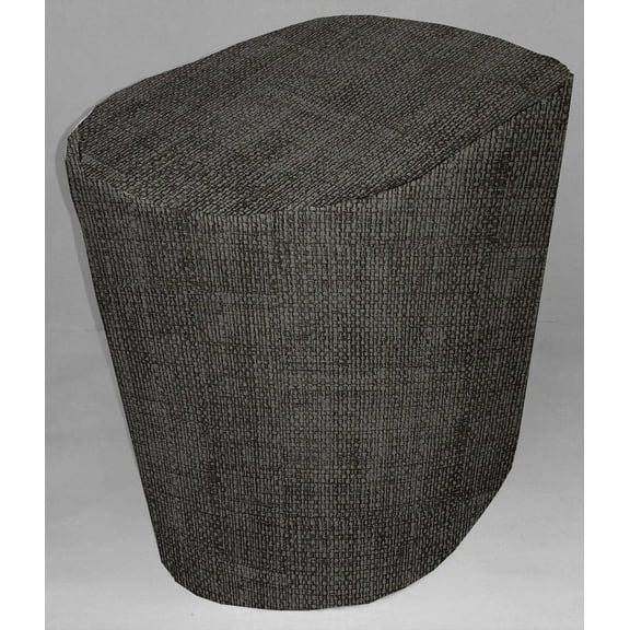 Faux Burlap Food Processor Cover by Penny's Needful Things (Small, Black/Gray)