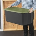 thumbnail image 6 of Sterilite Extra Large EZ Carry Storage Bin, 30 Gallon Plastic Storage Tote with Full-Grip Handles, Gray/Green, 6 of 12