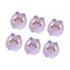 thumbnail image 4 of 6 figuras de gatos en miniatura, adornos, accesorios versátiles, esculturas de gatos, estatuas que brillan en oscuridad para mesa o decoración del Púrpura, 4 of 8