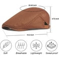 thumbnail image 2 of Men's Mesh Flat Cap Breathable Summer Newsboy Hat Beret Ivy Cap Irish Cabbie Gatsby Driving Hunting Hats, 2 of 7