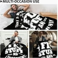 thumbnail image 6 of Blanket for Men - Birthday, Christmas, Father''s Day Gift Ideas for Him, Dad, Grandpa, Uncle - Unique Funny Throw 60"X50" (Black), 6 of 6