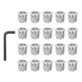 thumbnail image 1 of Uxcell 20Pcs Threaded Inserts Nuts 5/16-18x0.51" Hex Socket Threaded Inserts Silver, 1 of 7