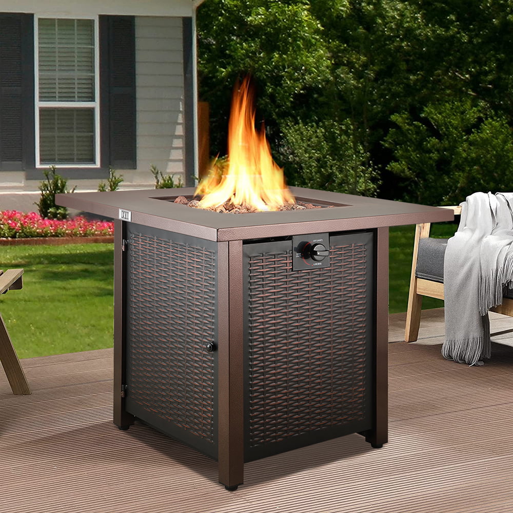 Outdoor Gas Fire Pit For Deck 40 000, How Close Can A Gas Fire Pit Be To House