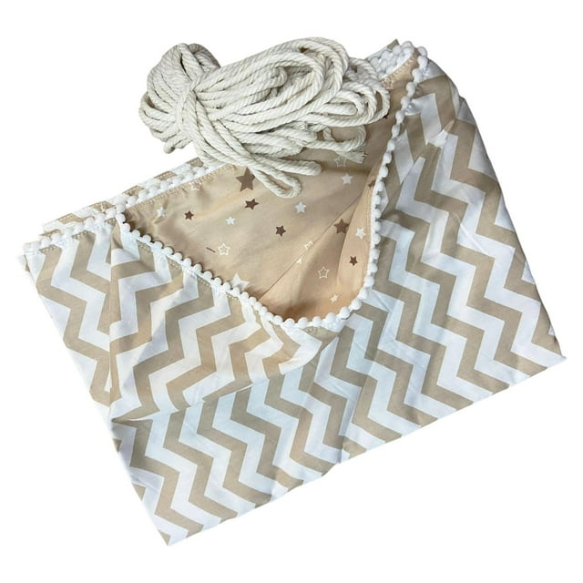 Hamaca portátil para bebé, cuna, cama infantil, hamaca para dormir para el hogar, 100 cm x 130 cm Caqui