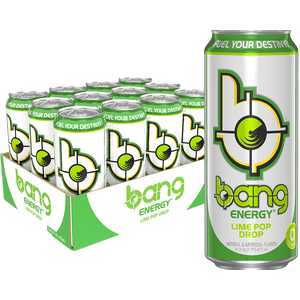 Bang Energy Drink, Lime Pop Drop, 16 fl oz, 12 Pack