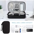 thumbnail image 3 of Organizador Portátil, Bolsa para Accesorios Electrónicos Accesorios de electrónica Estuches Bolsa de Viaje Universal para Discos Duros, Cables USB, Auriculares, Móviles, Cargadores (Negro), 3 of 5
