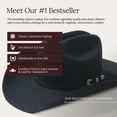 thumbnail image 3 of Sombrero Stetson Skyline 6X de Fieltro de Piel Negro con Ala de 10 cm, 3 of 6