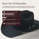 thumbnail image 3 of Sombrero Stetson Skyline Cattleman Crease Negro Talla 7 1/2, 3 of 6