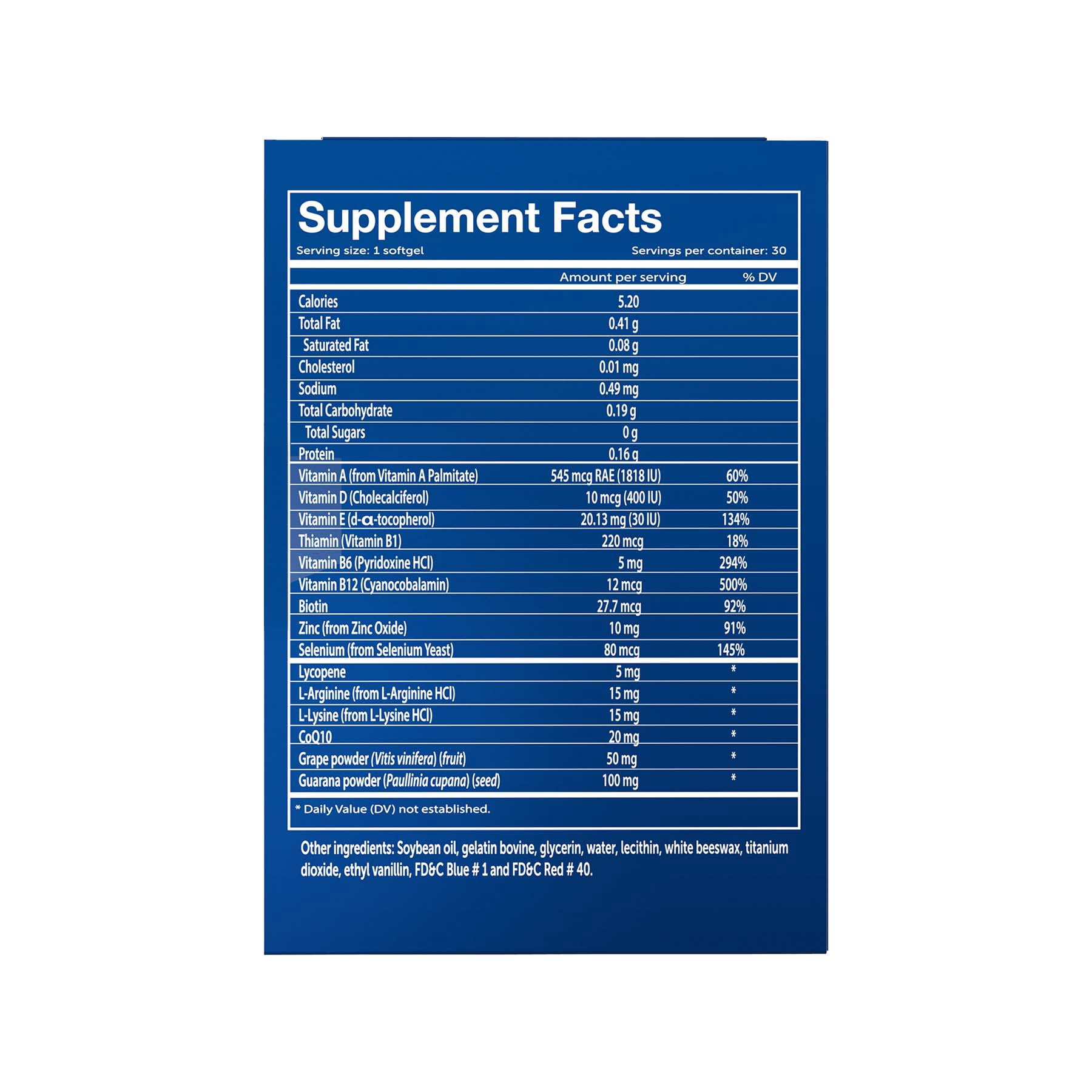 Vivioptal For Men, 30 Capsules, CoQ10, Lycopene & Resveratrol, Multivitamin & Multimineral, Gluten Free, German Formula