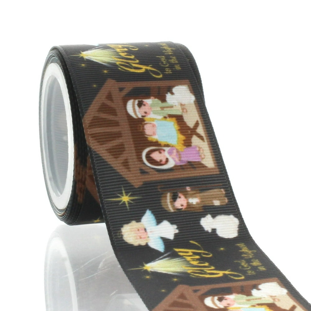 1.5" Christmas Nativity Grosgrain Ribbon 5yd