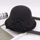 thumbnail image 4 of Sombrero de copa pequeño con flores tridimensionales, sombrero de lana de otoño e invierno, sombrero de pescador informal con forma de cúpula de estilo coreano para mujer, 4 of 6