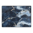 thumbnail image 4 of Ryvnso Blue Marble Area Rug Floor Mats Non-Slip Home Carpet 80 x 58 inch, 4 of 7