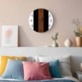 thumbnail image 3 of Wall Clock Brown Black White Clocks PVC Silent Non-Ticking Battery Operated Decorative Boho Style Round Clock for Home Living Room Kitchen Bedroom Office School Wall Decor 10 Inch, 3 of 9
