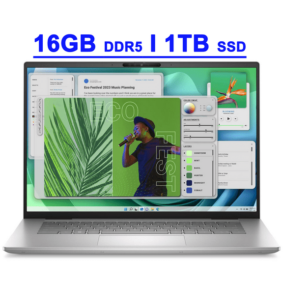 Dell Inspiron 16 Plus 7630 Premium Business Laptop 16" 2.5k (2560x1600) 120Hz Intel 10-core i7-13620H 16GB DDR5 1TB SSD Backlit Fingerprint Thunderbolt4 FHD IR Webcam Long-Lasting Battery Win11