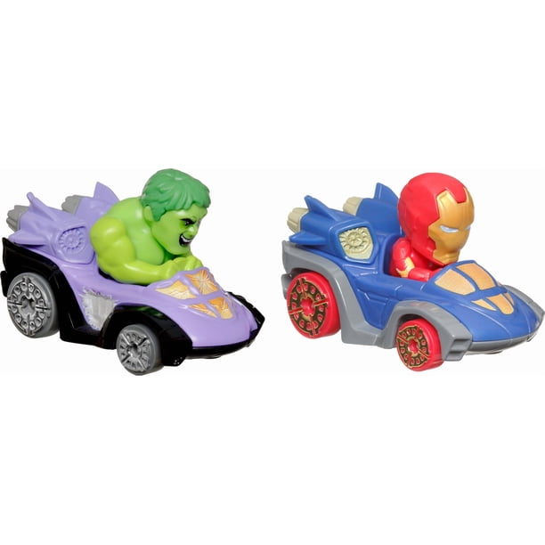 Toy Cars Hot Wheels RacerVerse, paquete de 2 unidades, fundidas a presión con controladores