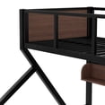 thumbnail image 6 of Bellemave Twin XL over Queen Metal Bunk Bed with Storage Bookcase & LED Lights, Heavy Duty Bunk Bed with Ladder & Safe Guardrails, Space-saving BunkBed with Heaboard for Bedroom, Black, 6 of 11