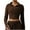 Sweatshirt-Brown, variant on Gamivast Cropped Sweatshirts Women Workout Hooded Thumb Hole Long Sleeve Jackets with Pockets Slim Stand Collar Zip up Hoodies Stretch Raglan Sleeve Sports Sweatshirt