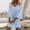 Light Blue, variant on Women's Boho Mini Dress Floral 3/4 Long Sleeve V Neck Flowy Tunic Dress Loose Casual Beach Dresses