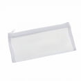 thumbnail image 2 of Hyknon Transparent Mesh Pencil Cases, Rainbow Striped Large Capacity Stationery Bag with Zipper, Simple Pencil Case Pouch, Multi-Functional Stationery Pouch for Makeup Office Travel Daily, White, 2 of 6