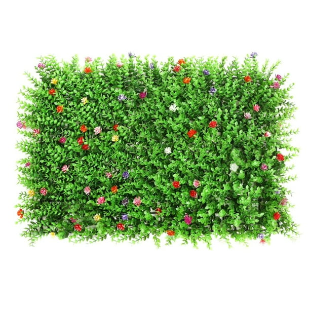 Césped artificial Césped sintético Plantas artificiales Vegetación Césped plástico Césped de eucalipto con flor