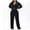 01# Black, variant on skpabo Women's Velvet Zipper Crop Hoodie/Sweatpants, Sweatsuits 2-Piece Set