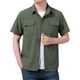 thumbnail image 1 of Camisa de manga corta para hombre - Informal, holgada, lisa - Ropa de trabajo de secado rápido - Verano - Bolsillos utilitarios - Poliéster, 1 of 8