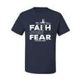 thumbnail image 2 of Wild Bobby, Faith Over Fear Psalm 118:6 White , Inspirational/Christian, Men's Graphic Tees, Navy, 5XL, 2 of 3