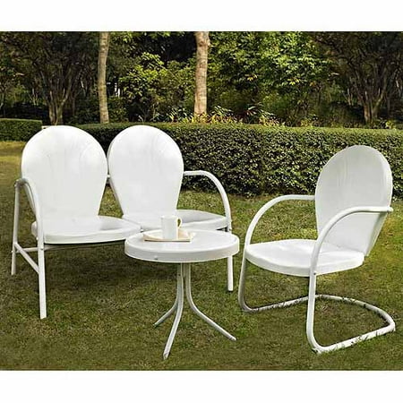 Crosley Furniture Griffith 3-Piece Metal Outdoor Conversation Seating Set