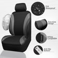 thumbnail image 2 of Fundas de asiento de coche CAR PASS EVA impermeables para asientos delanteros, grises, 2 of 9