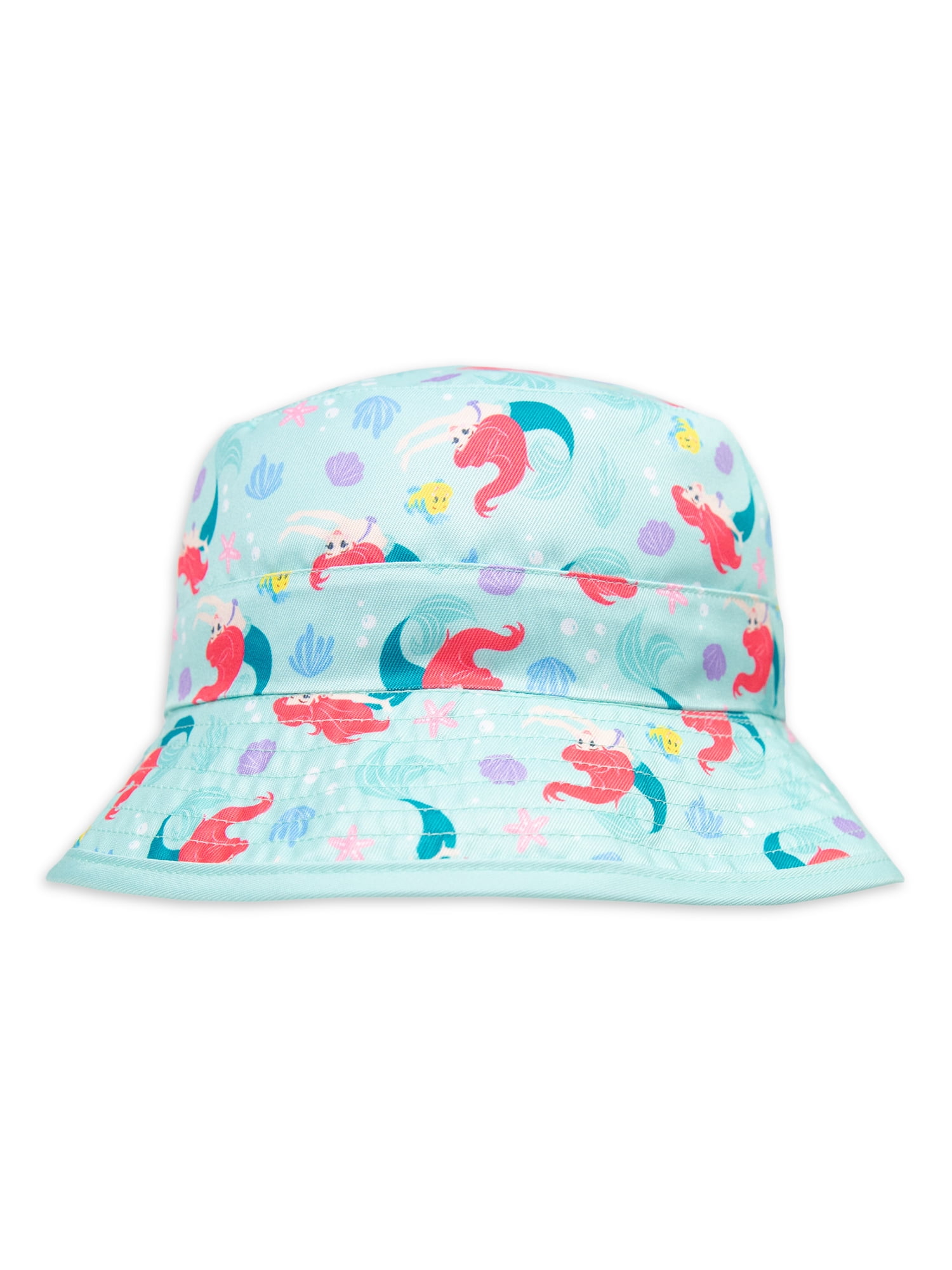 Toddler Girls Little Mermaid Reversible Bucket Style Hat