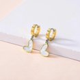 thumbnail image 2 of Cute Earrings Gold Plated Stainless Steel Hearts Mother Of Pearl Gold--|Model code2308, 2 of 3