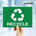thumbnail image 5 of Recycle Stickers, Self Adhesive Weatherproof Vinyl Stickers, Green, 7" x 10" (Pack of 4), 5 of 5