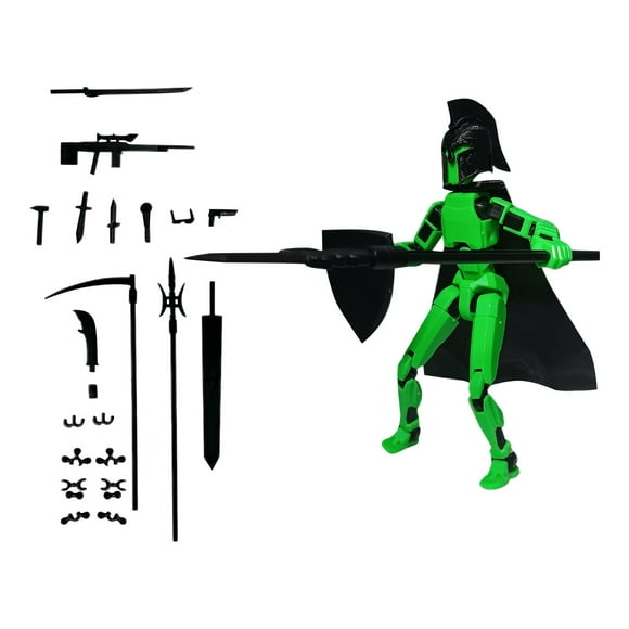 Figurine d'Action Articulée avec Armes Interchangeables et Armure, Jouet Articulé de 6 Pouces pour Collectionneurs et Enfants
