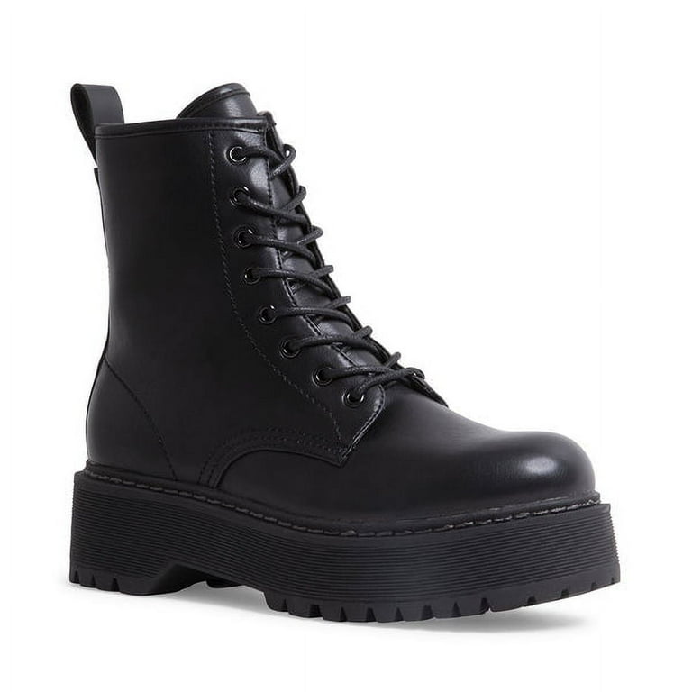 Steve madden black combat boots cheap