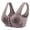 Purple, variant on Front Clasp Bras for Women Daisy Bras for Older Women No Underwire Adjustable Straps Wireless Bra Snap Closing Bra Full Coverage Padded Bras Lift Bra Adaptive Bras Army Green XL