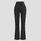 thumbnail image 4 of Pantalones de yoga elásticos de cintura alta para mujer: pierna acampanada, color liso, detalle de bolsillo, ropa deportiva, 4 of 4