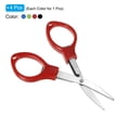 thumbnail image 3 of Tijeras plegables Uxcell, tijeras mini portátiles para viajes, tijeras en forma de gafas para pesca al aire libre, manualidades, 4 colores, 4 paquetes, 3 of 7