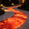 thumbnail image 5 of Glow in the Dark Garden Rocks, 20 Pack Large Plastic Decorative Pebbles for Yard, Vase and Walkway, Orange, 5 of 6
