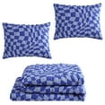 thumbnail image 3 of Urban Shop 3 Piece Textured Blue Check Comforter Set, Full/Queen, 3 of 8