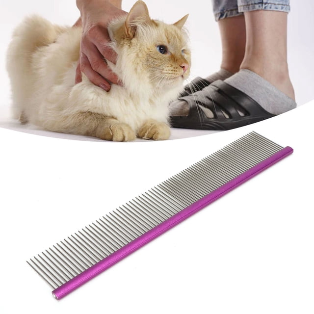 Pet Steel Comb Rounded Teeth Prevents Static Massages Skin Dog Grooming Tool for Long and Short Haired Breeds