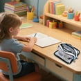 thumbnail image 3 of Sylvtty Large Pencil Case Canvas Makeup Bag with Zipper Multiple Compartments Pencil Pouch Lightweight Pencil Organizer, 3 of 7