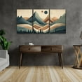 thumbnail image 2 of Boho Mountain Canvas Wall Art for Home Decor - Abstract Sun Mountain Forest Nature Scenery Picture Print On Canvas, Bohemian Paintings for Wall HD Giclee Ready to Hang (12x16inch, Set of 3), 2 of 11