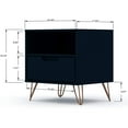thumbnail image 2 of Manhattan Comfort Rockefeller 1.0 Modern Nightstand Table, Tatiana Midnight Blue, 2 of 5