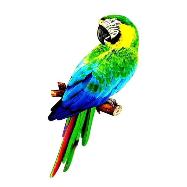 espuma hecha a mano, modelo de pájaro de imitación de loro Artificial, figurita de pájaros, loro, decoración de jardín para el hogar estilo A Macarena Estatua de loro