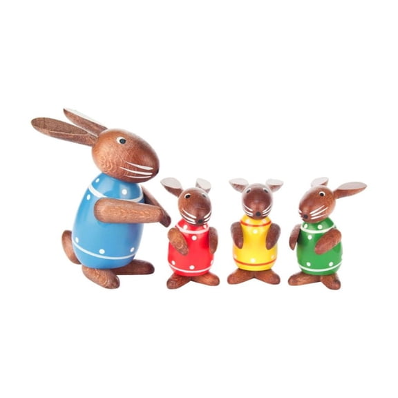 Alexander Taron Set of 4 Dregeno Rabbit Family Easter Figure 4"