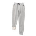 thumbnail image 1 of Leggings de invierno de talla grande para mujer, de felpa lisa: pantalones cálidos y casuales con cintura elástica, para llevar en exteriores e interiores, 1 of 4