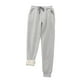thumbnail image 1 of Leggings de invierno de talla grande para mujer, de felpa lisa: pantalones cálidos y casuales con cintura elástica, para llevar en exteriores e interiores, 1 of 4