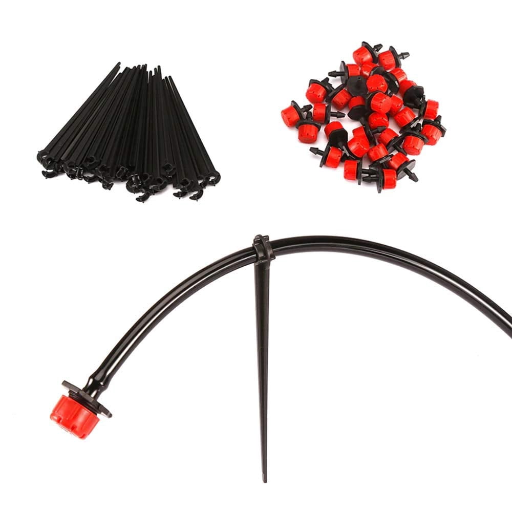 Drip Irrigation System, 82FT 30 Water outlet Garden Irrigation System Blank Distribution Tubing Watering Drip Kit Automatic Irrigation Equipment Equipment for Garden Greenhouse, Flower Bed,Patio,Lawn
