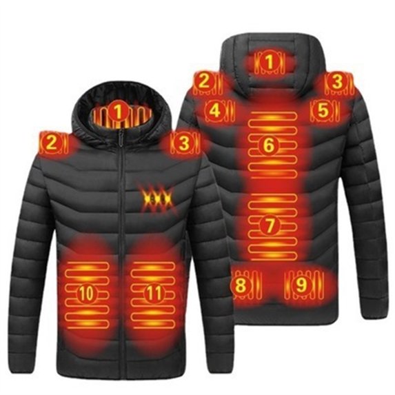 Heated Jacket Down Heated Jackets For Men Women Fashion Heated Coat Winter Jackets Battery/Power Bank Excluded