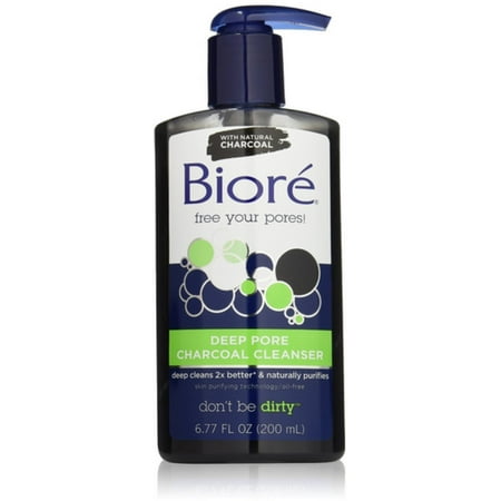 Biore Deep Pore Charcoal Cleanser 6.77 oz (Pack of 2) - Walmart.com
